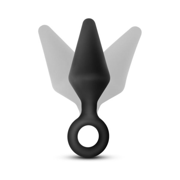 Anal Adventures Platinum Silicone Loop Plug Small Black - Image 5