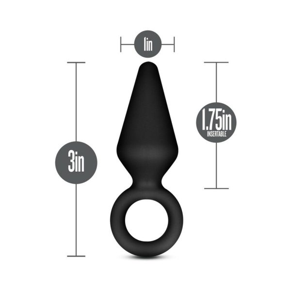Anal Adventures Platinum Silicone Loop Plug Small Black - Image 6