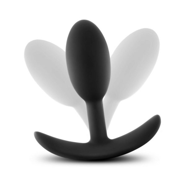 Anal Adventures Platinum Silicone Weighted Vibra Slim Plug Small Black - Image 6