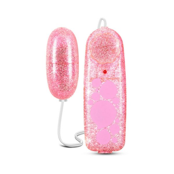 B Yours Glitter Power Bullet Remote-Controlled Egg Vibrator Pink - Image 2