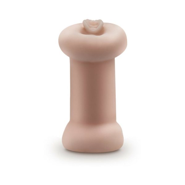 M for Men Soft + Wet Double Trouble Glow in the Dark Self-Lubricating Stroker Beige - Image 4