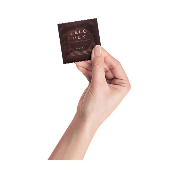 LELO HEX Respect XL Lubricated Latex Condoms 3-Pack - Image 5