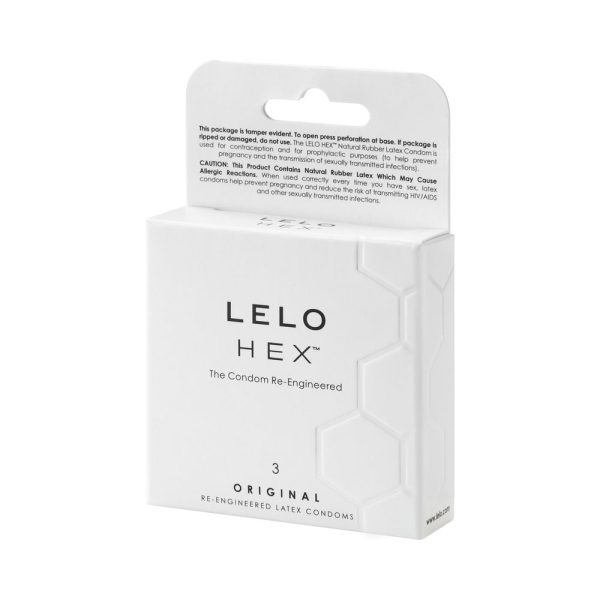 LELO HEX Original Lubricated Latex Condoms 3-Pack - Image 2