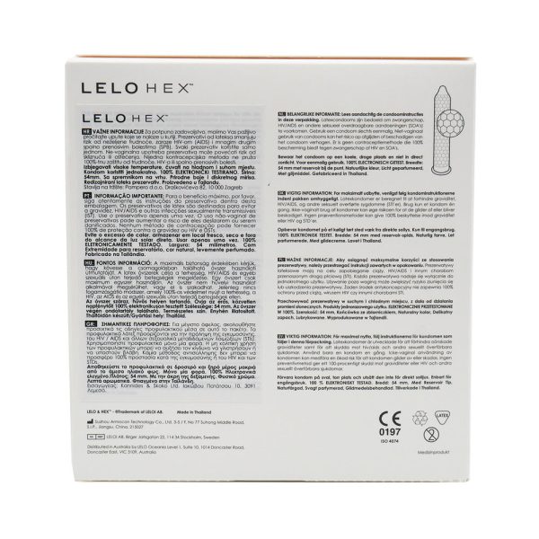 LELO HEX Original Lubricated Latex Condoms 36-Pack - Image 3