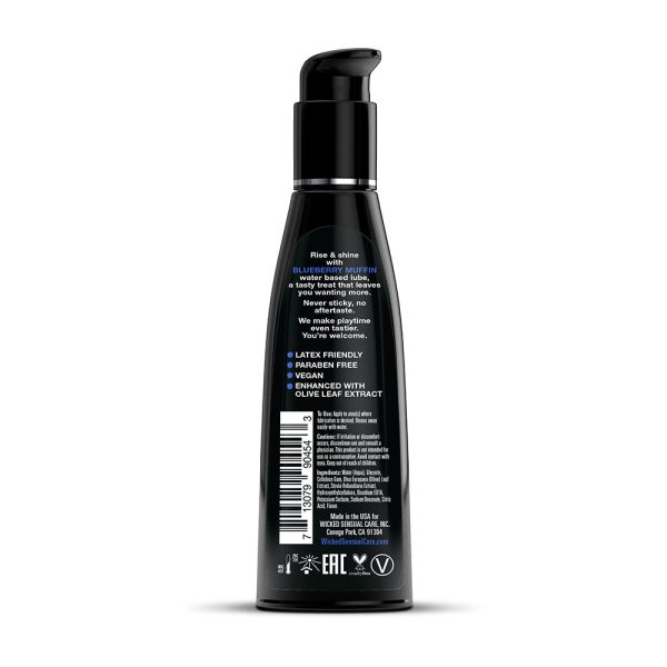 Wicked Aqua Blueberry Muffin Water-Based Lubricant 4 oz. - Image 2
