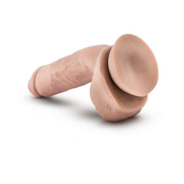 Dr. Skin Glide Realistic 8.5 in. Self-Lubricating Dildo with Balls Beige - Image 5