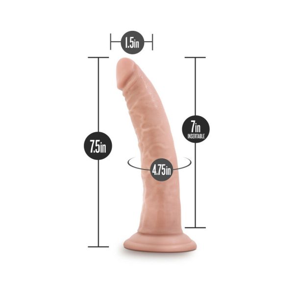 Dr. Skin Glide Realistic 7.5 in. Self-Lubricating Dildo Beige - Image 5