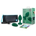 b-Vibe Vibrating Jewel Rechargeable Remote-Controlled Anal Plug with Gem Base Emerald Medium/Large