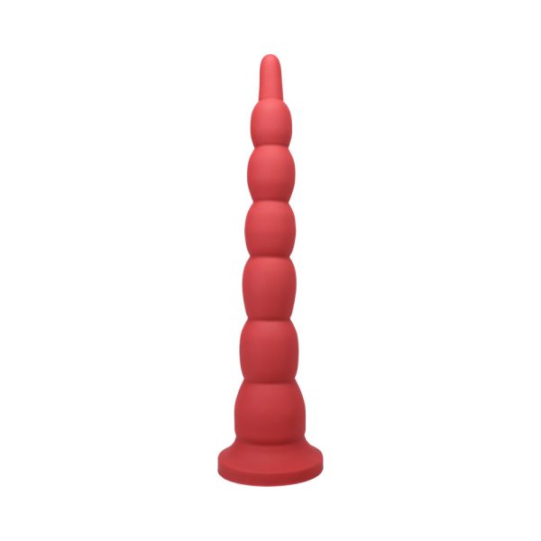 Tantus Cowboy Beaded Dildo Garnet (Box) - Image 2