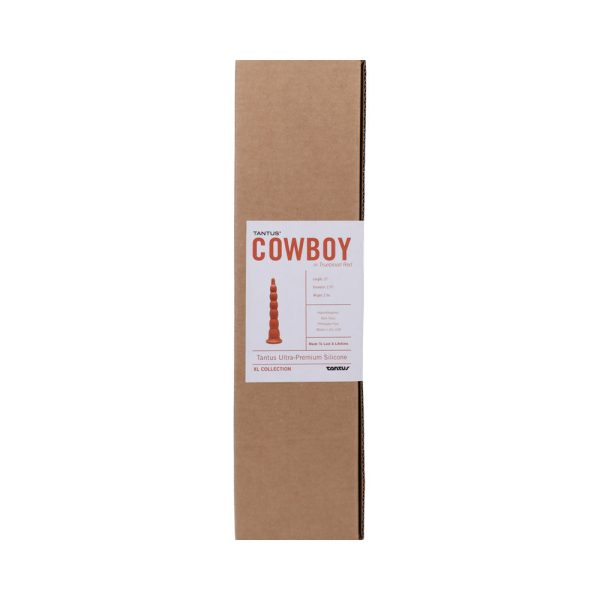 Tantus Cowboy Beaded Dildo Garnet (Box) - Image 3