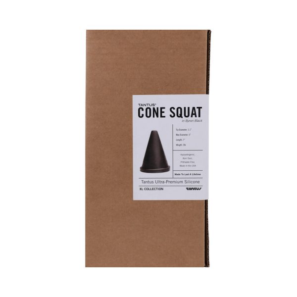 Tantus Cone Squat Dildo Onyx (Box) - Image 3