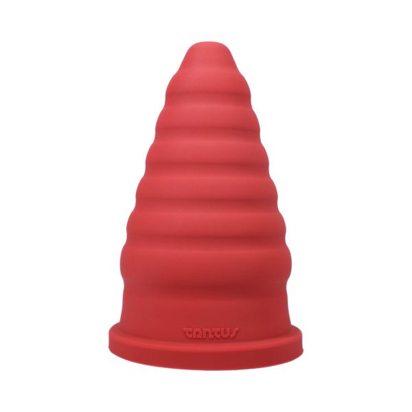 Tantus Cone Ripple Dildo Ruby (Box) - Image 2