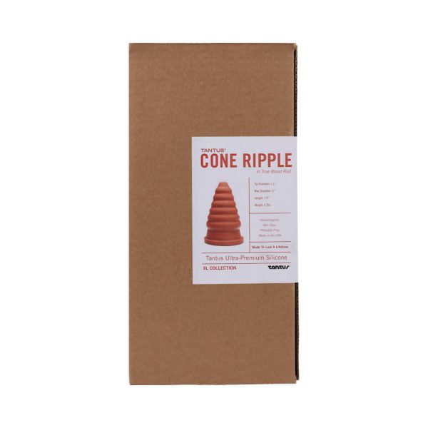 Tantus Cone Ripple Dildo Ruby (Box) - Image 3