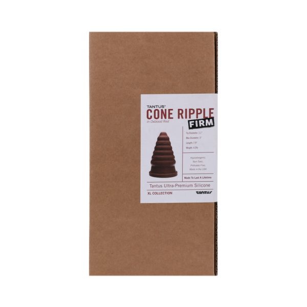 Tantus Cone Ripple Firm Dildo Garnet (Box) - Image 3