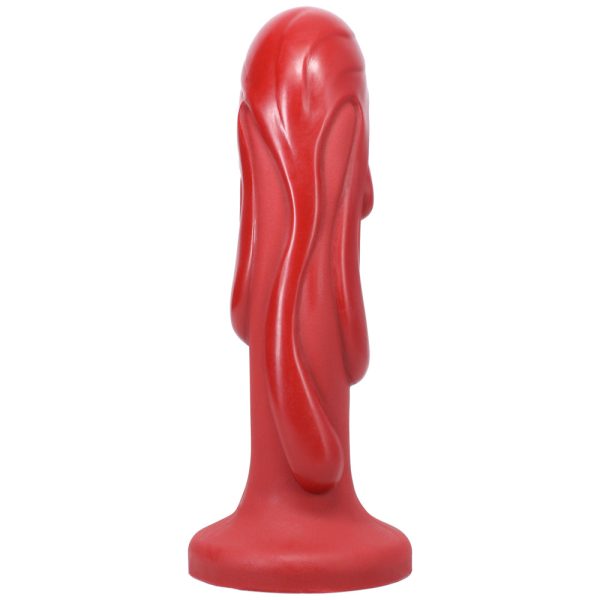 Tantus Magma Textured Fantasy Dildo Crimson - Image 4