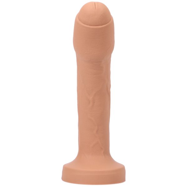 Tantus Uncut #2 O2 Dual Density Dildo Honey (Bag) - Image 4