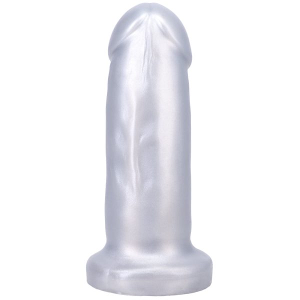 Tantus They/Them Super Soft Dildo Silver - Image 4