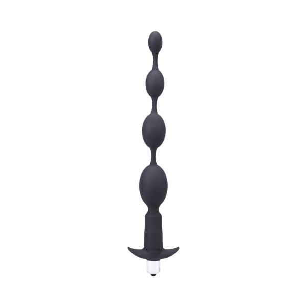 Tantus Vibrating Progressive Beads Vibrating Beaded Anal Plug Onyx - Image 2