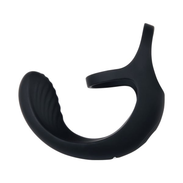 Zero Tolerance Vibrating Ball Cradle Rechargeable Remote-Controlled Silicone Cockring Black - Image 6