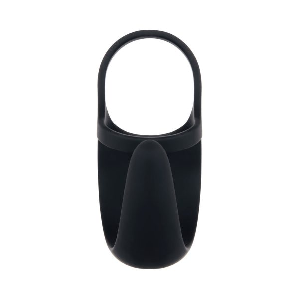 Zero Tolerance Vibrating Ball Cradle Rechargeable Remote-Controlled Silicone Cockring Black - Image 9