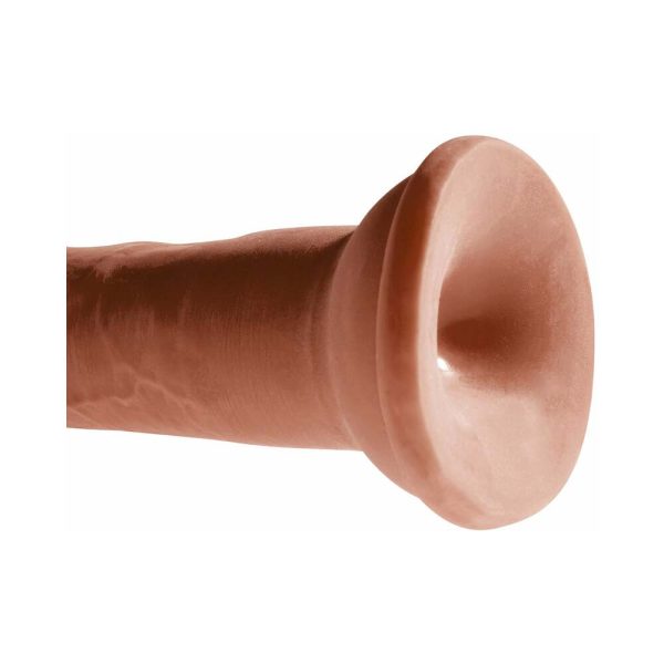 King Cock Plus 8 in. Triple Density Cock Realistic Dildo With Suction Cup Brown - Image 6