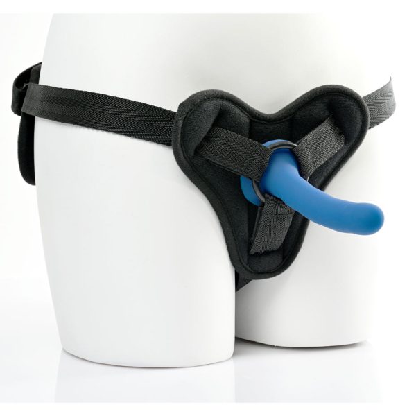 Sportsheets Special Edition New Comer''s Strap-On Set Harness & 5.25 in. Dildo Blue/Black - Image 2