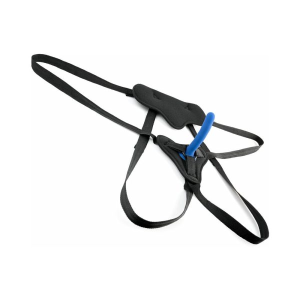 Sportsheets Special Edition New Comer''s Strap-On Set Harness & 5.25 in. Dildo Blue/Black - Image 6