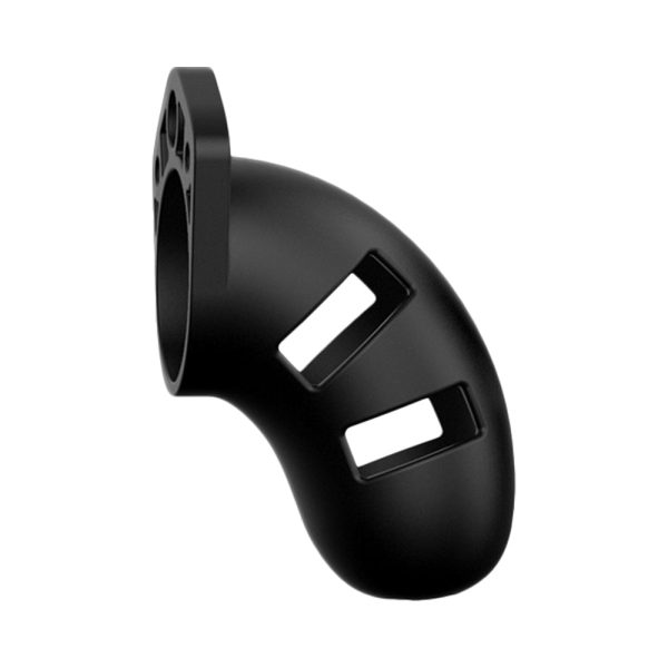 Shots ManCage Model 20 Adjustable 3.5 in. Silicone Chastity Cock Cage Black - Image 3