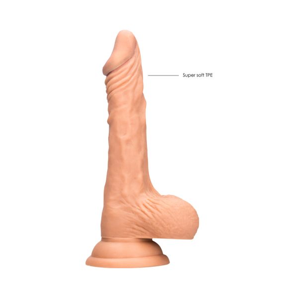 RealRock Realistic 7 in. Dildo With Balls and Suction Cup Beige - Image 7