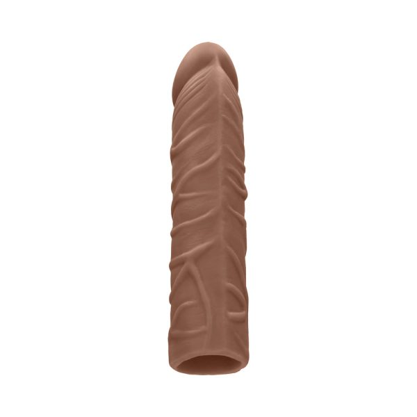 RealRock Realistic Veiny 7 in. Penis Sleeve Extender Tan - Image 2