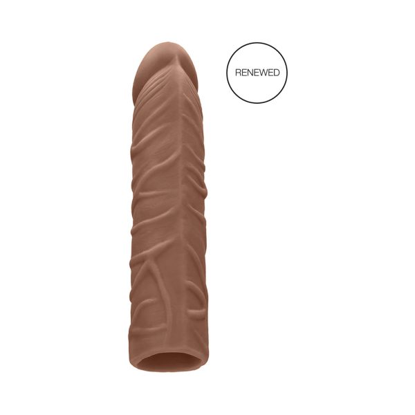 RealRock Realistic Veiny 7 in. Penis Sleeve Extender Tan - Image 3