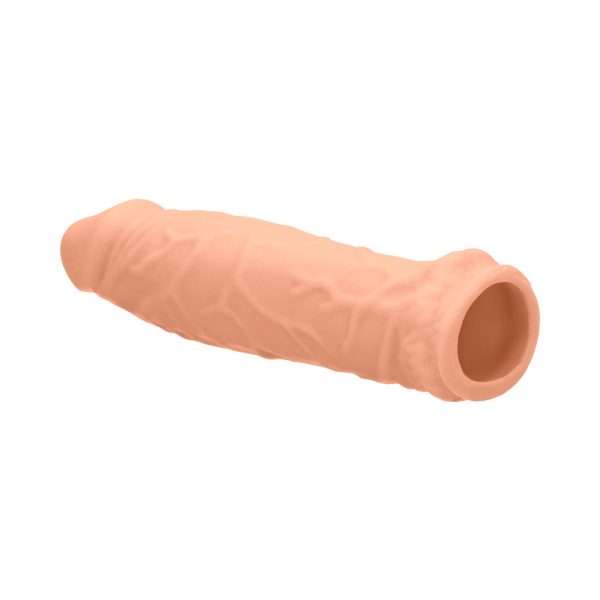RealRock Realistic 6 in. Penis Sleeve Extender Beige - Image 5