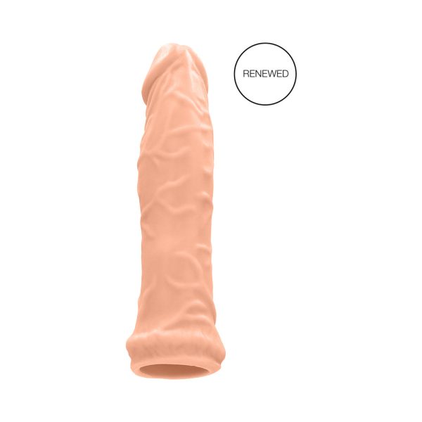 RealRock Realistic 6 in. Penis Sleeve Extender Beige - Image 7