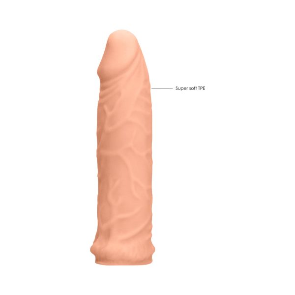 RealRock Realistic 6 in. Penis Sleeve Extender Beige - Image 8