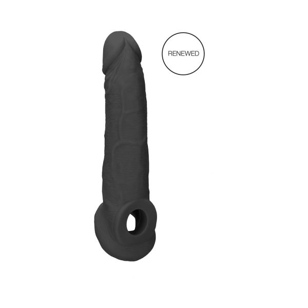 RealRock Realistic 9 in. Penis Sleeve Extender Sling Black - Image 7