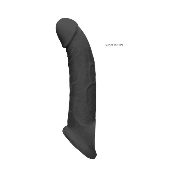 RealRock Realistic 9 in. Penis Sleeve Extender Sling Black - Image 8