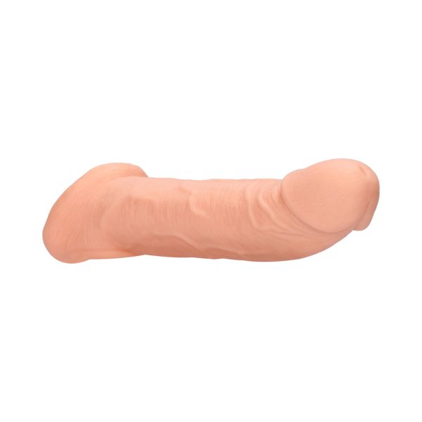 RealRock Realistic 9 in. Penis Sleeve Extender Sling Beige - Image 6