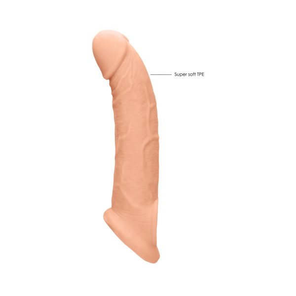 RealRock Realistic 9 in. Penis Sleeve Extender Sling Beige - Image 8