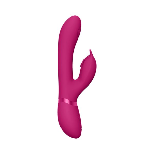 VIVE AIMI Rechargeable Swinging Pulse-Wave Silicone Rabbit Vibrator Pink - Image 2