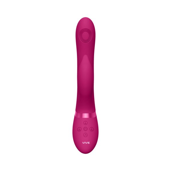 VIVE AIMI Rechargeable Swinging Pulse-Wave Silicone Rabbit Vibrator Pink - Image 4