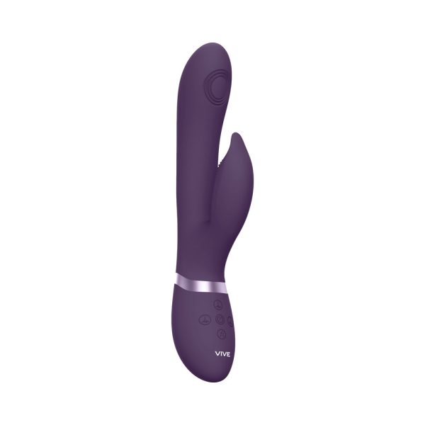 VIVE AIMI Rechargeable Swinging Pulse-Wave Silicone Rabbit Vibrator Purple - Image 3