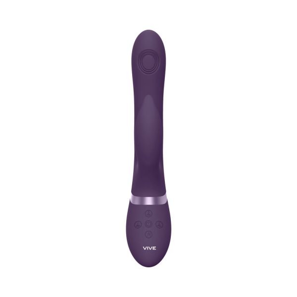 VIVE AIMI Rechargeable Swinging Pulse-Wave Silicone Rabbit Vibrator Purple - Image 4