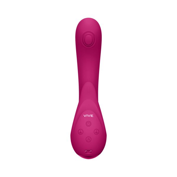 VIVE MIKI Rechargeable Pulse Wave & Flickering Dual Stimulation G-Spot Vibrator Pink - Image 5