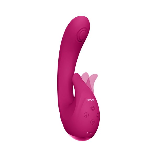 VIVE MIKI Rechargeable Pulse Wave & Flickering Dual Stimulation G-Spot Vibrator Pink - Image 6