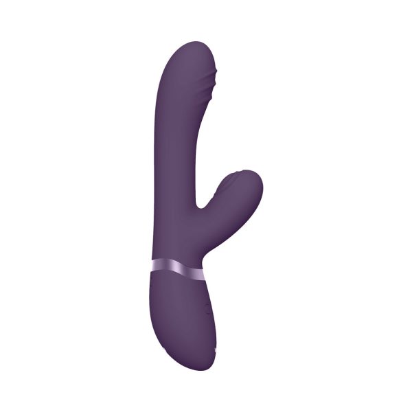VIVE TANI Rechargeable Finger Motion With Pulse-Wave & Vibrating Silicone Dual Stimulator Purple - Image 3