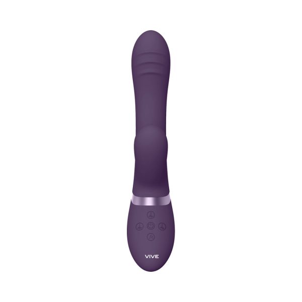 VIVE TANI Rechargeable Finger Motion With Pulse-Wave & Vibrating Silicone Dual Stimulator Purple - Image 4