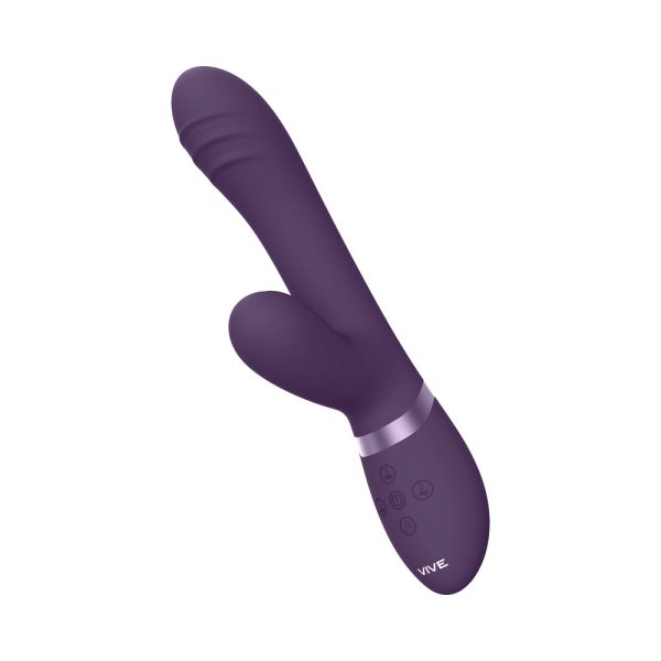 VIVE TANI Rechargeable Finger Motion With Pulse-Wave & Vibrating Silicone Dual Stimulator Purple - Image 5