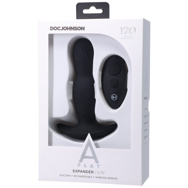 A-Play EXPANDER Rechargeable Silicone Anal Plug with Remote Black - Image 4