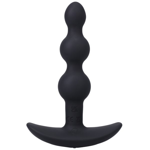A-Play BEADED VIBE Rechargeable Silicone Anal Plug with Remote Black - Image 3