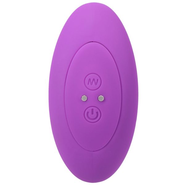 A-Play BEADED VIBE Rechargeable Silicone Anal Plug with Remote Purple - Image 6